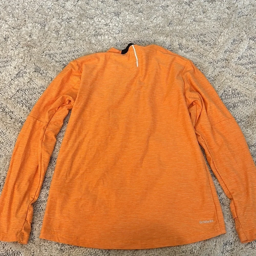 Dri Works Athletic works large (10-12) Orange long sleeve shirt